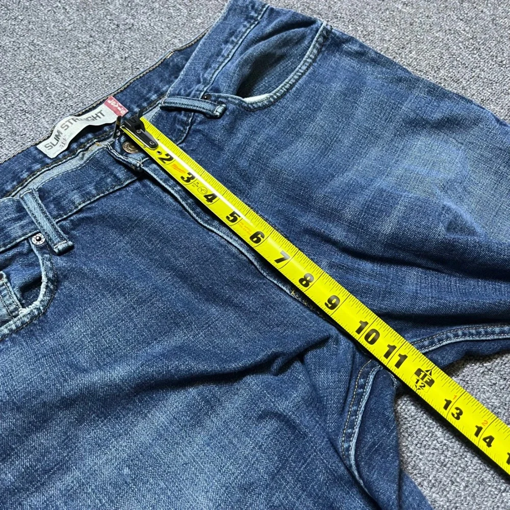 Levis 514 Slim Straight Jeans 38x30 Blue Denim Medium Wash Mens Pants